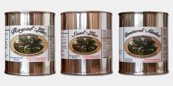 Seal-Lac Quart + Royal-Lac Original Quart + Half Gallon of 200 Proof Technical Grade Denatured Alcohol